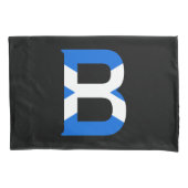B Monogram bedekt met Schotse vlag pcnt Kussensloop (Voorkant)