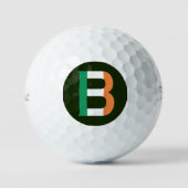 B Monogram bedekt op Ierse vlag tpv1 gbcnt Golfballen (Voorkant)