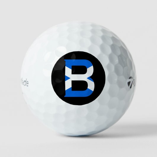 B Monogram bedekt op Schotse vlag tmtp5 gbcnt Golfballen (Voorkant)