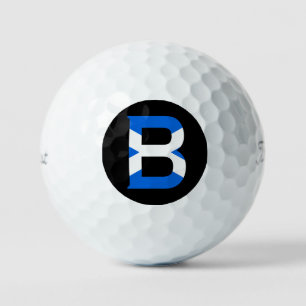 B Monogram bedekt op Schotse vlag tpv1 gbcnt Golfballen