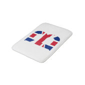 B Monogram bedekt op Union Jack Flag bmcnt Badmat (Gekanteld)