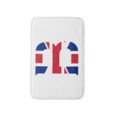 B Monogram bedekt op Union Jack Flag bmcnt Badmat (Voorkant Verticaal)