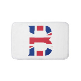 B Monogram bedekt op Union Jack Flag bmcnt Badmat