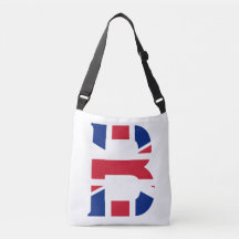 B Monogram bedekt op Union Jack Flag cbbcnt