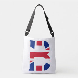 B Monogram bedekt op Union Jack Flag cbbcnt Crossbody Tas