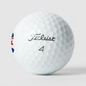 B Monogram bedekt op Union Jack Flag tpv1 gbcnt Golfballen (Logo)