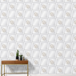 "B" Monogram Behang