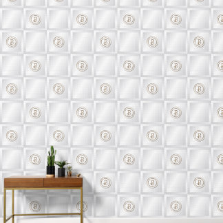 "B" Monogram Behang