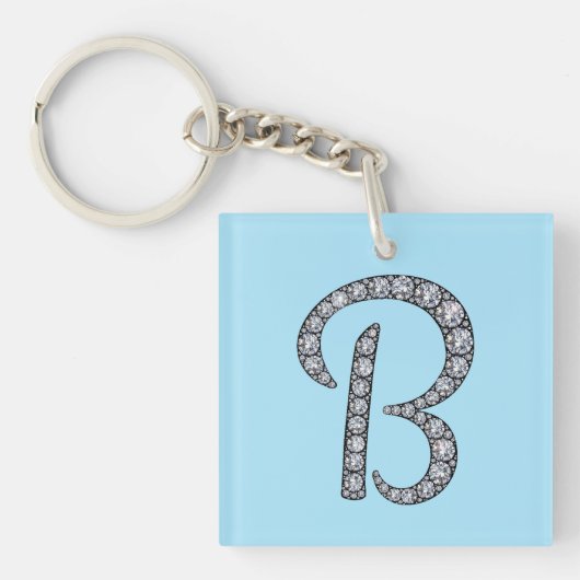 B-monogram bling-sleutelhanger sleutelhanger (voorkant)
