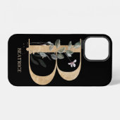 B Monogram Bloemstuk Persoonlijk iPhone Hoesje (Achterkant horizontaal)