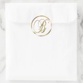 B monogram bruistekomp of bruistekel ronde sticker (Tas)