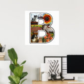 B Monogram Creëer Uw Eigen 8 Aangepaste Foto Colla Poster (Thuiskantoor)