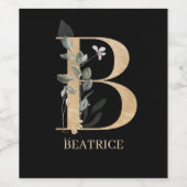 B Monogram Etiket op gepersonaliseerde wijze voor (Enkel label)