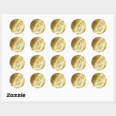 B Monogram Faux Gold Envelope Seal Stickers (Vel)