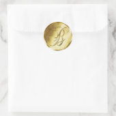 B Monogram Faux Gold Envelope Seal Stickers (Tas)