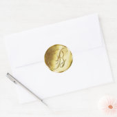 B Monogram Faux Gold Envelope Seal Stickers (Envelop)