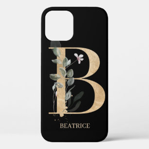 B Monogram Floral Aangepast Case-Mate iPhone Case