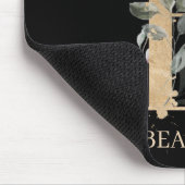 B Monogram Floral Aangepast Muismat (Hoek)