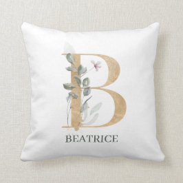 B Monogram gepersonaliseerd Sierkussen