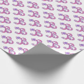 B monogram gepersonaliseerd verpakkingspapier cadeaupapier (Hoek)