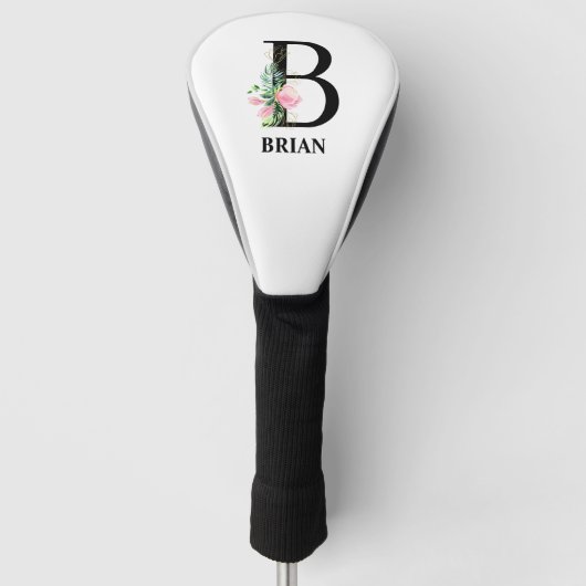B monogram Initiaal Golfheadcover (Voorkant)