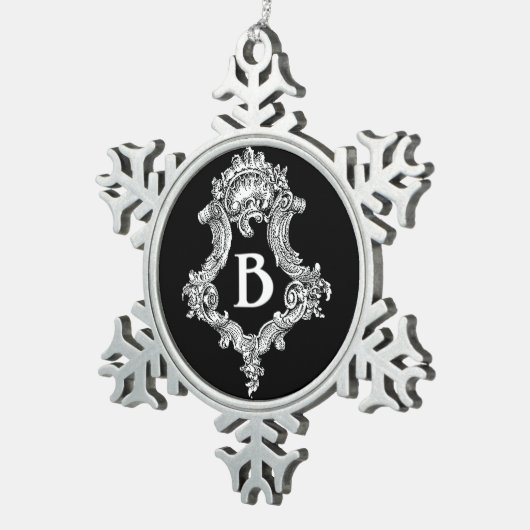 B Monogram Initiaal Ornament (Rechts)