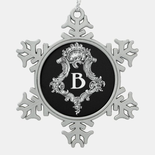 B Monogram Initiaal Ornament (Voorkant)