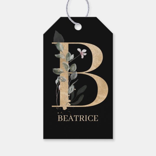 B Monogram - Labels met gepersonaliseerde cadeaus Cadeaulabel (Voorkant)