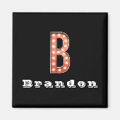 B Monogram Markttent Bulb Aangepast Magneet (Voorkant)