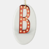 B Monogram Markttent Bulb Keramisch Ornament (Rechts)