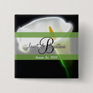 B Monogram met een Elegant Calla Lily Button
