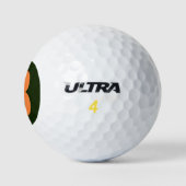B-monogram over de Ierse vlag wu gbt Golfballen (Logo)