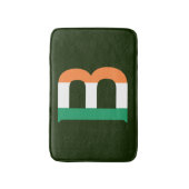 B Monogram overlay op Ierse vlag bmcnt Badmat (Voorkant Verticaal)