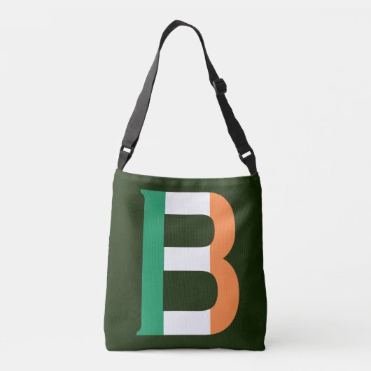 B Monogram overlay op Ierse vlag cbbcnt Crossbody Tas (Achterkant)