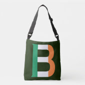 B Monogram overlay op Ierse vlag cbbcnt Crossbody Tas (Voorkant)