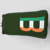B Monogram overlay op Ierse vlag pcnt Golfheadcover (Voorkant)