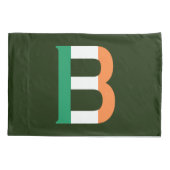 B Monogram overlay op Ierse vlag pcnt Kussensloop (Achterkant)