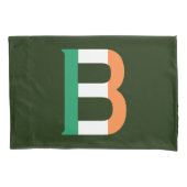 B Monogram overlay op Ierse vlag pcnt Kussensloop (Voorkant)