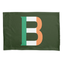 B Monogram overlay op Ierse vlag pcnt