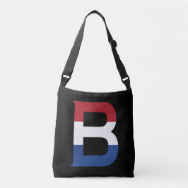 B Monogram overlay op NLD Vlag op bk cbbcnt Crossbody Tas