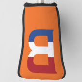 B Monogram overlay op NLD Vlag op of pct Golfheadcover (Draai 90)