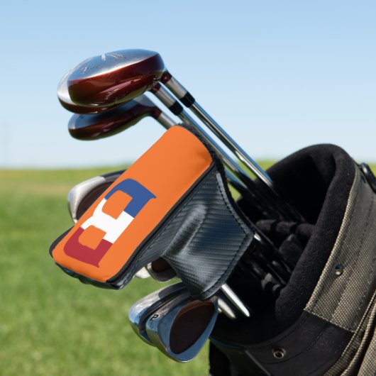 B Monogram overlay op NLD Vlag op of pct Golfheadcover (Insitu)