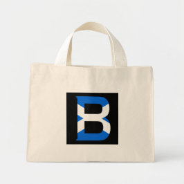 B Monogram overlay op Schotse vlag tcnt Mini Tote Bag