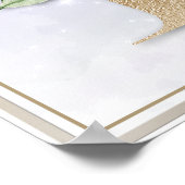 B Monogram Roze Floral Poster (Hoek)