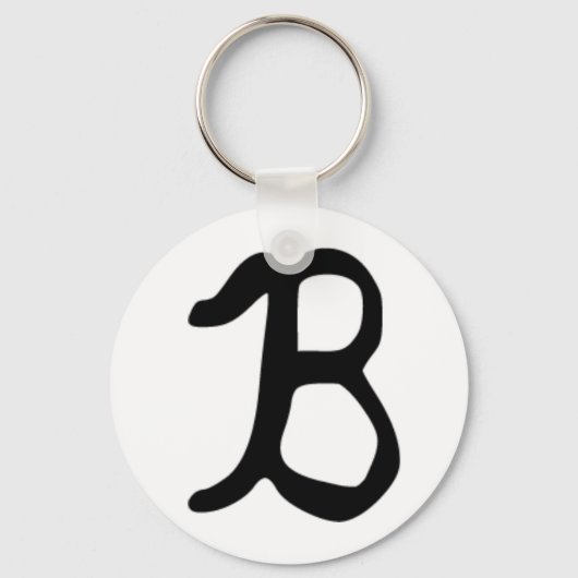 B Monogram Sleutelhanger (Voorkant)