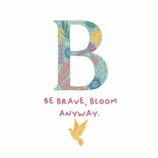 B-monogram Sticker (Voorkant)