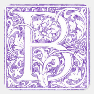"B" monogram Vierkante Sticker