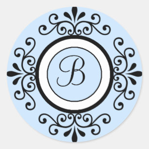 B Monogram Weddenschap Envelope Seal Stickers