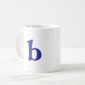 B Monogram Wit Klassieke Mok (Voorkant links)