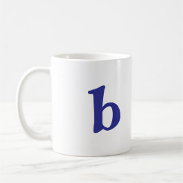 B Monogram Wit Klassieke Mok
